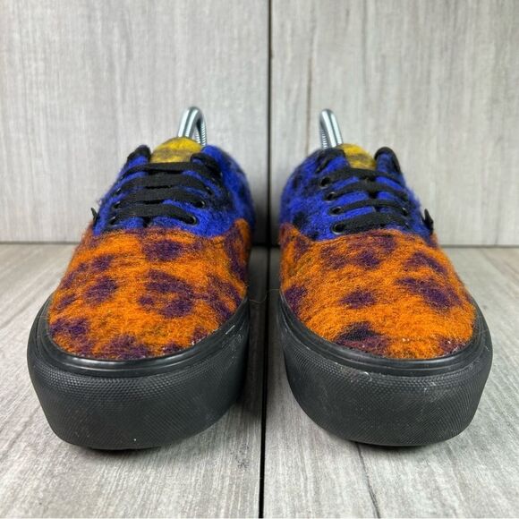 Vans Era Platform Mix Leopard Chunky Sneaker Shoes Blue Orange Womens Size 9.5 - Picture 5 of 10